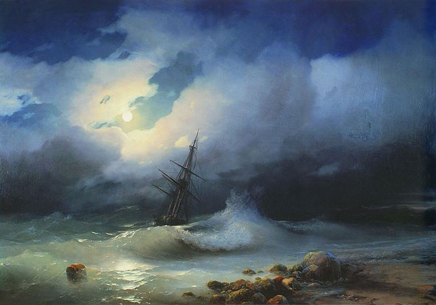 Hypnotizing Translucent Waves In 19th Century Russian Paintings Capture The Raw Power Of The Sea