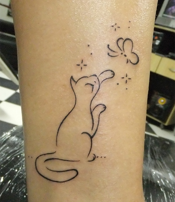 Cat On The Moon Temporary Tattoo – Little Tattoos