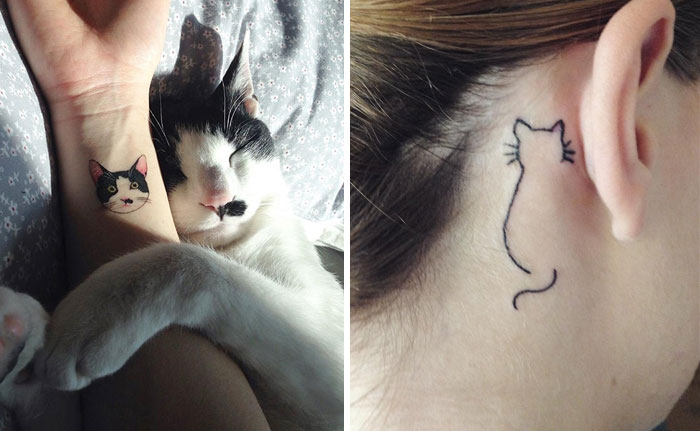 116 Minimalistic Cat Tattoos For Cat Lovers