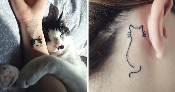 Sleepy Cat Temporary Tattoo - Set of 3 – Tatteco