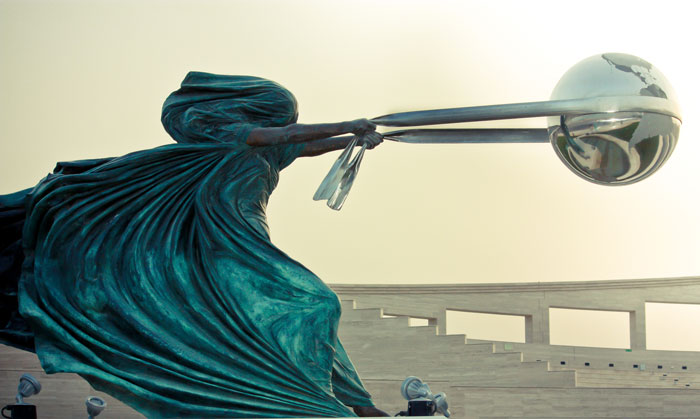 Stunning Sculpture Of Mother Nature Rotating Earth Inspired By Thailand Disaster