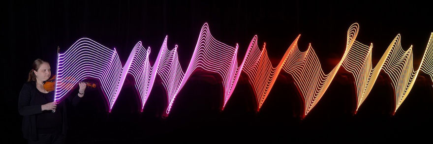 Photographer Uses LED Lights To Capture The Motions Of Musicians