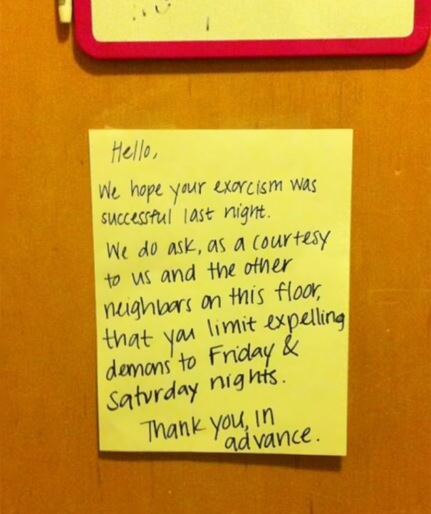 A Friend Of Mine Posted This On Her Neighbor's Door