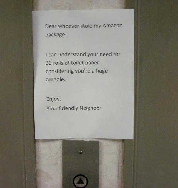 A Funny Neighborly Note
