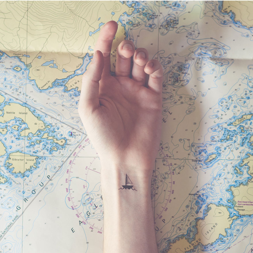 Tiny Tattoos Paired With Matching Backgrounds By Austin Tott