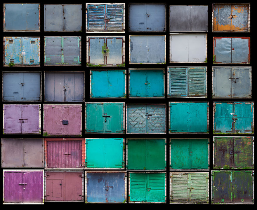 I Photographed The Most Colorful Old Garage Doors Of Lithuania