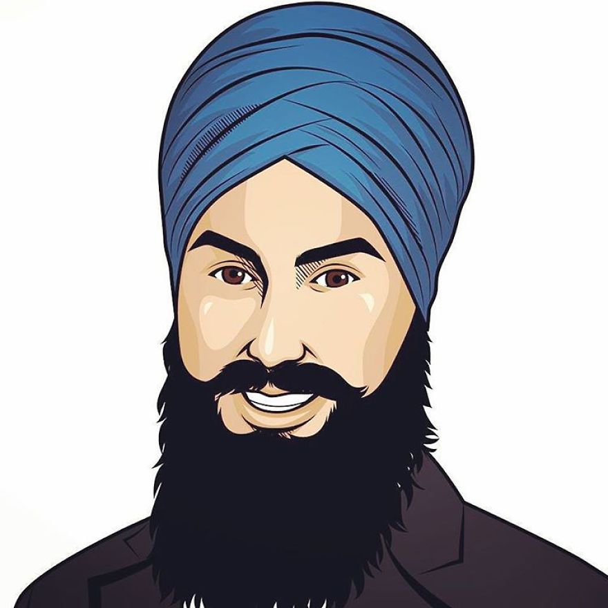Artist Creates Stunning Illustrations Of His Sikh Friends