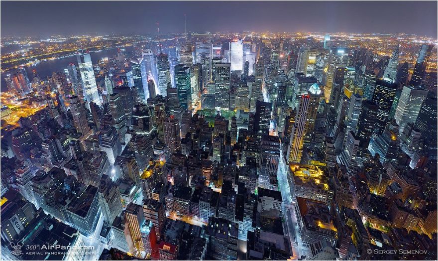 How Big Cities Look From An Altitude At Night