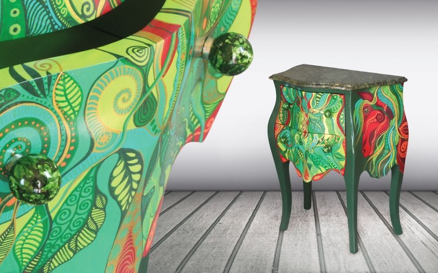 We Use Furniture As A Canvas To Create Intricate Paintings