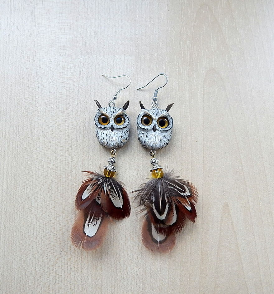 Eagle Owl Earrings