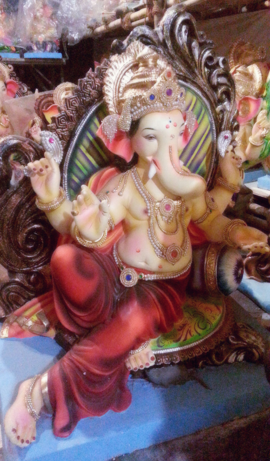 Ganesh Chaturthi's Ganesh Idol Decotration By My Friend Santosh