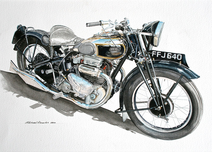 I Watercolor Extremely Detailed Automotive Images