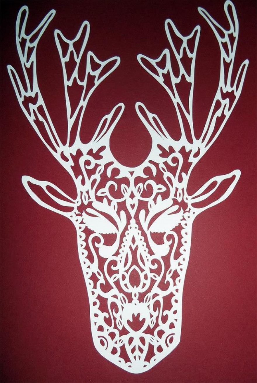 I Create Intricate Papercut Designs From Single Sheets Of Paper