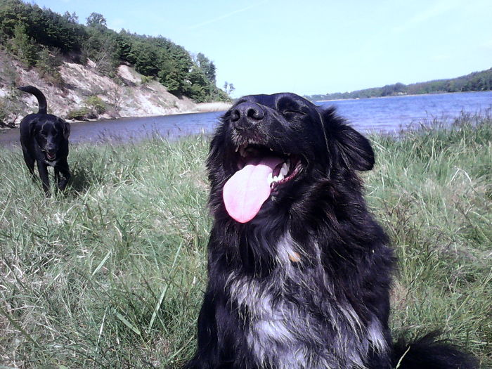Chica And Her Little Sister Yessi At Trave River, Germany