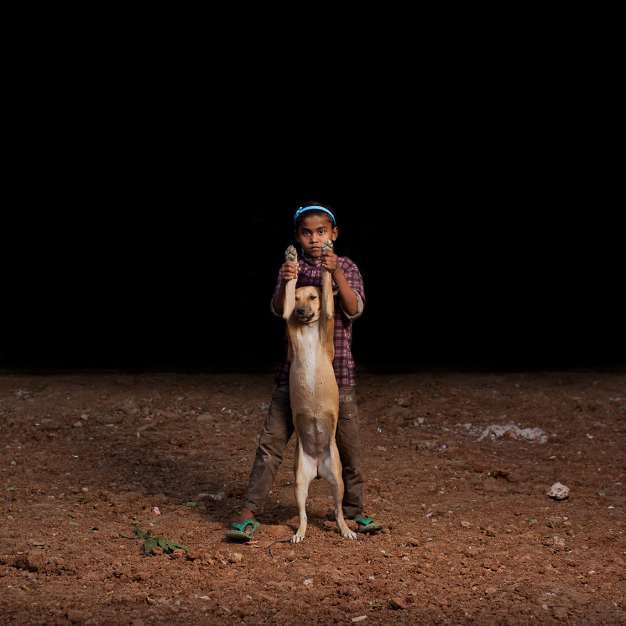 These 10 Orphan Boys Chose To Share The Little Food They Have With 10 Dogs They Adopted