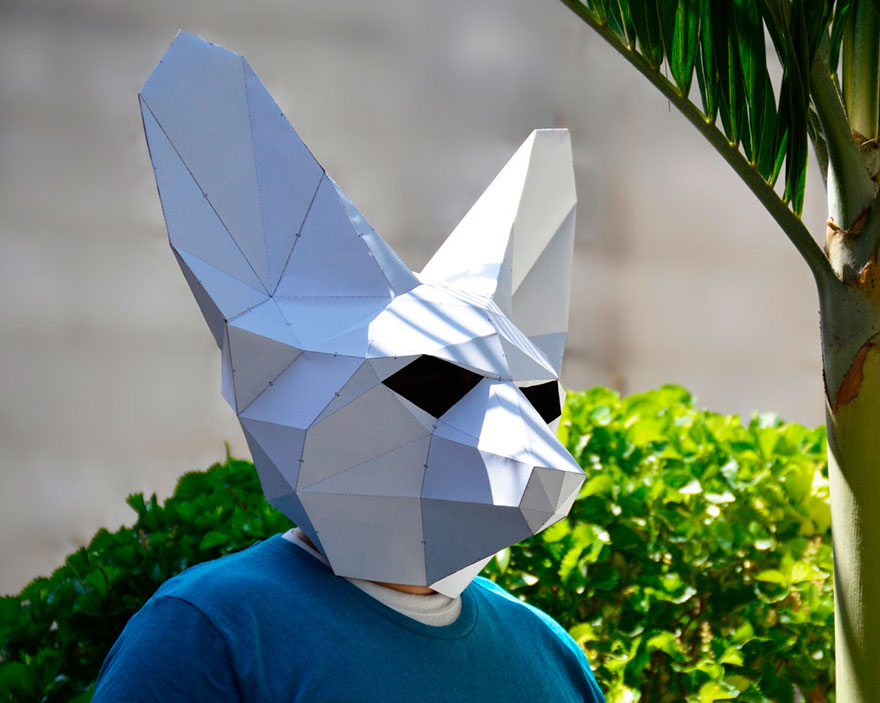 Make Your Own Geometric Animal Mask | Bored Panda
