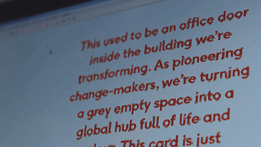 Transforming Old Offices Doors Into Unique Business Cards Transforming Old Offices Doors Into Unique Business Cards