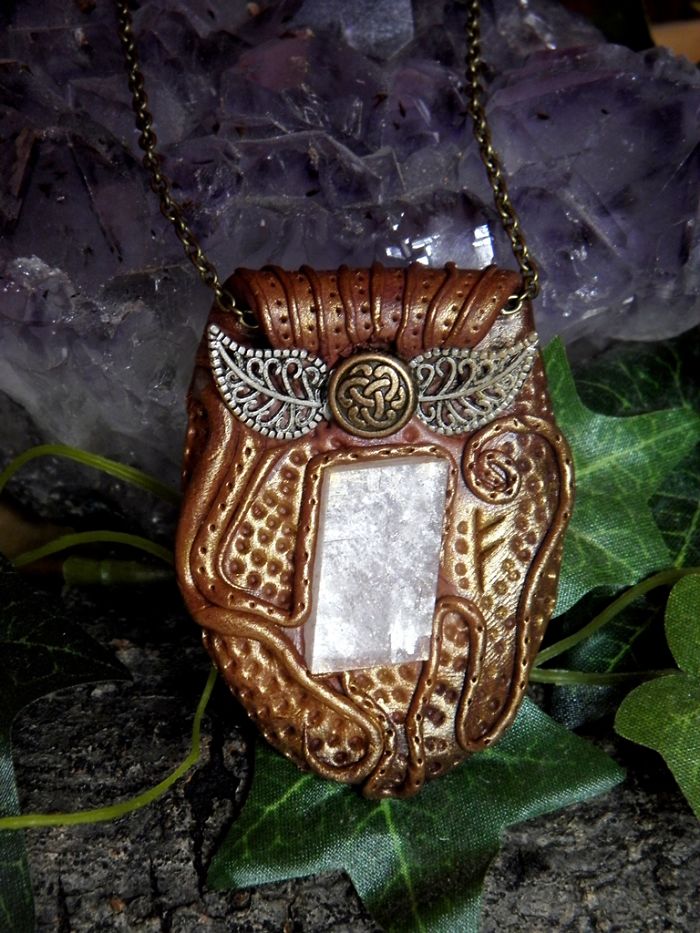 Two Artists Create Elven Pendants From Depths Of Magic Forest Out Of Polymer Clay