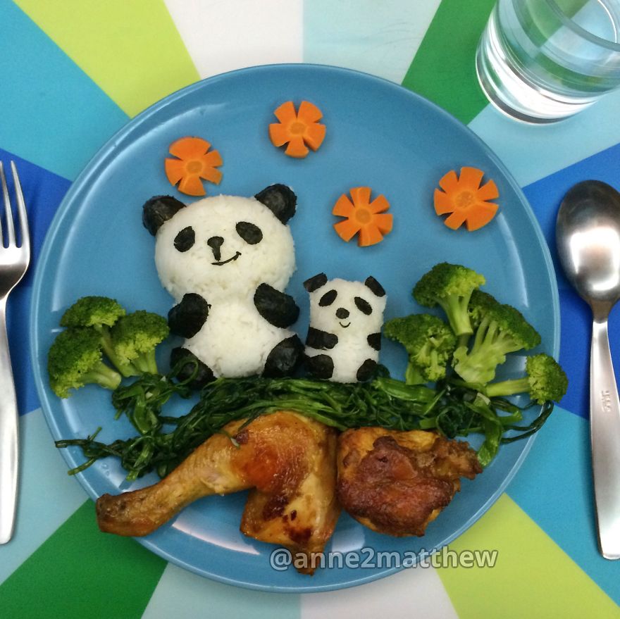 I Make Panda-Inspired Food For My 4 Children