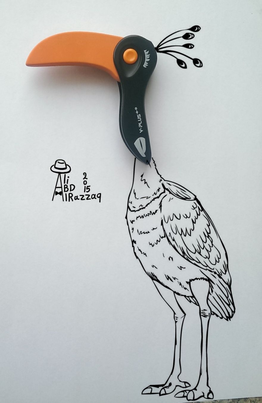 I Draw Interactive Illustrations Using Everyday Objects (part 3)
