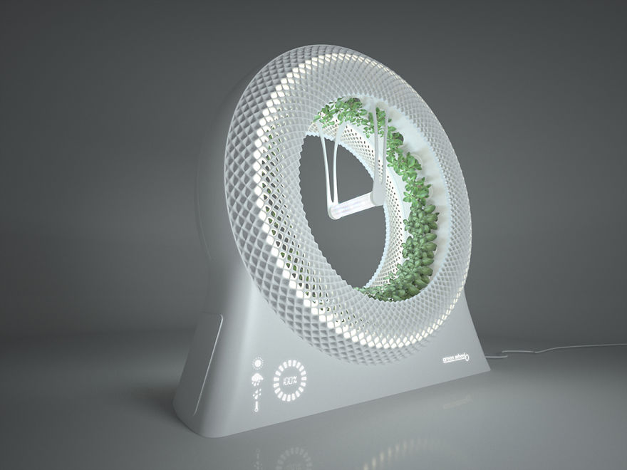 Our NASA-Inspired Green Wheel Lets You Grow Herbs And Salad Indoors