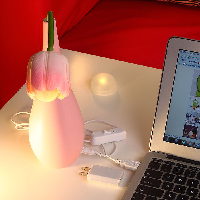 Tulip Flower Vase Simulation Led Lamp