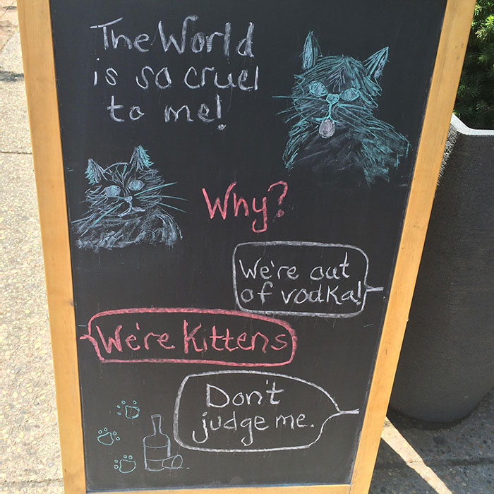 Saw This Sign Outside A Local Bar