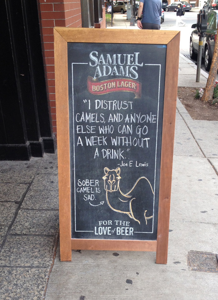 Sign At A Boston Bar