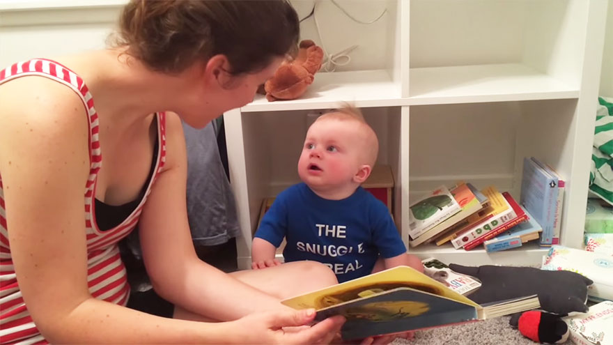 Baby Loves Literature So Much That He Cries Every Time A Book Ends