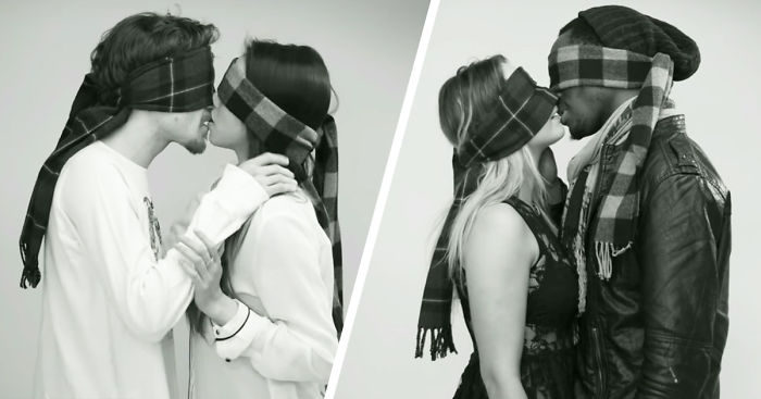 Submissive women kissing