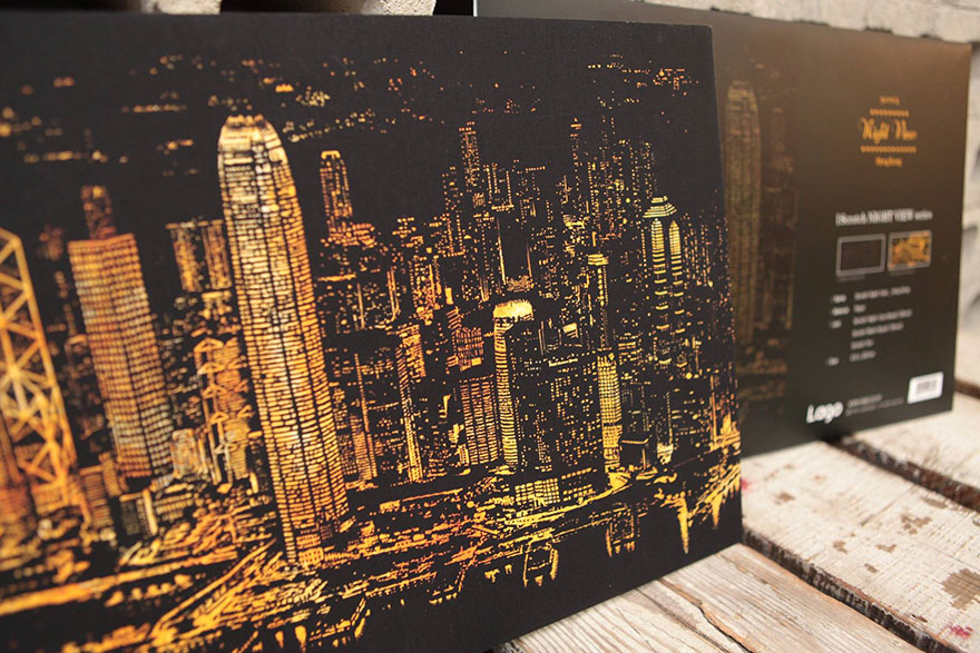 Coloring Book Alternative Lets You Scratch Off Surface To Reveal Beautiful Nightscapes