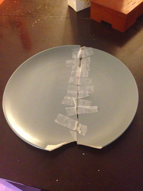 Broken Plate? Not When You Have Duct Tape