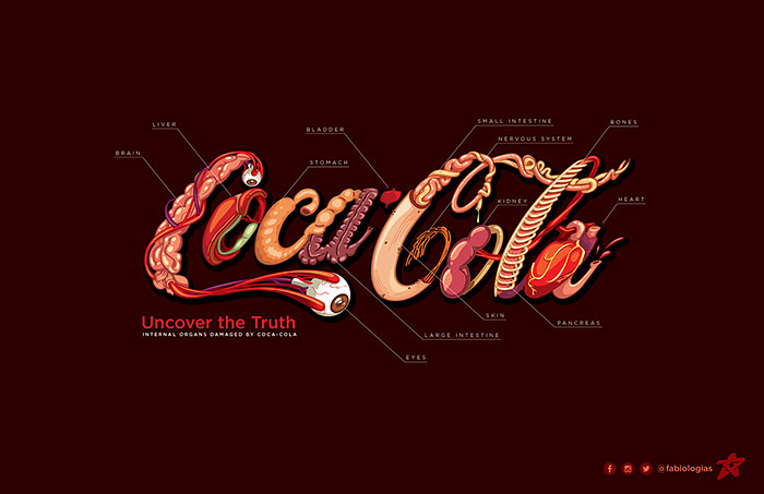Coca-Cola’s Honest Logo Shows Which Organs Are Harmed When You Drink It