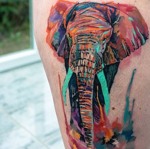 One Day, One Tattoo: Czech Artist Makes Sure Each Watercolor Tattoo Is Perfect