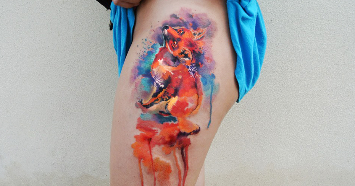 One Day, One Tattoo: Czech Artist Makes Sure Each Watercolor Tattoo Is Perfect