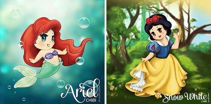I Draw Cute Disney Princesses Chibi Style