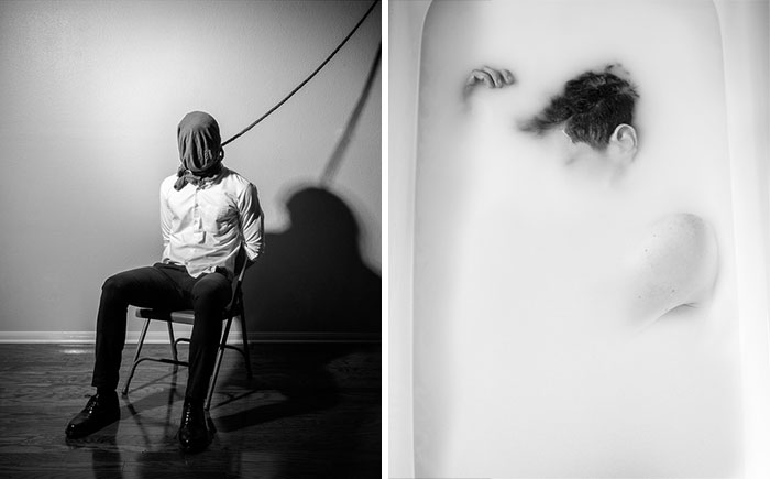 Photographer Documents His Own Depression In Dark Self-Portraits