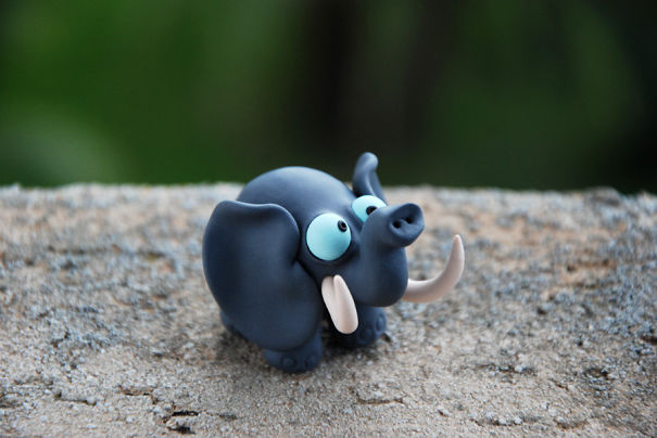 Grey Elephant Figurine