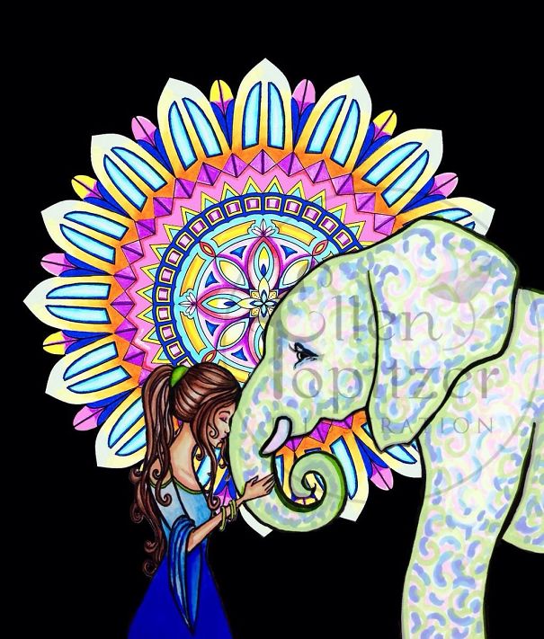 Elephant Print By Ellen Topitzer