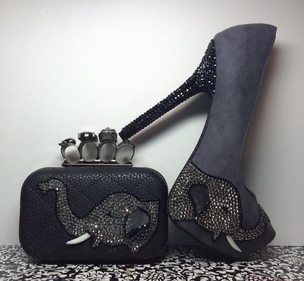 Elephant Shoes And Clutch