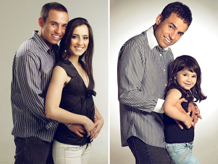 Man Recreates Photos Of His Late Wife With His 3-Year-Old Daughter 3 Years After The Accident