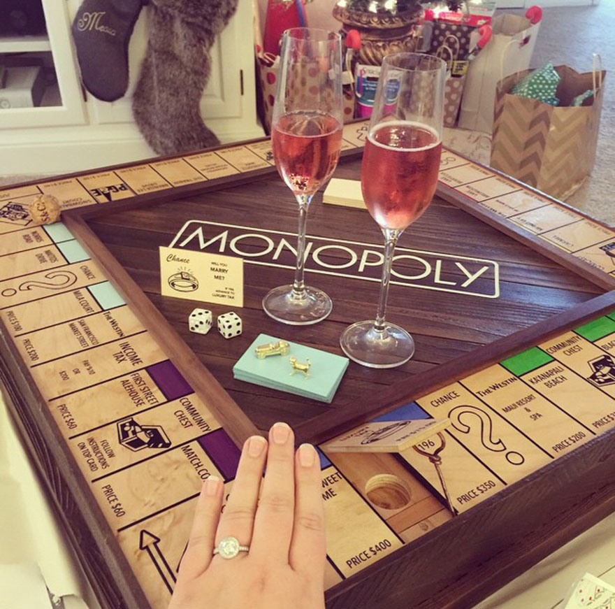 Guy Proposes Using Custom-Made Monopoly Board With Secret Compartment