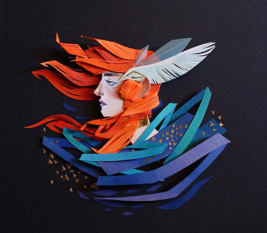 Mythical Cut Paper Illustrations By Morgana Wallace