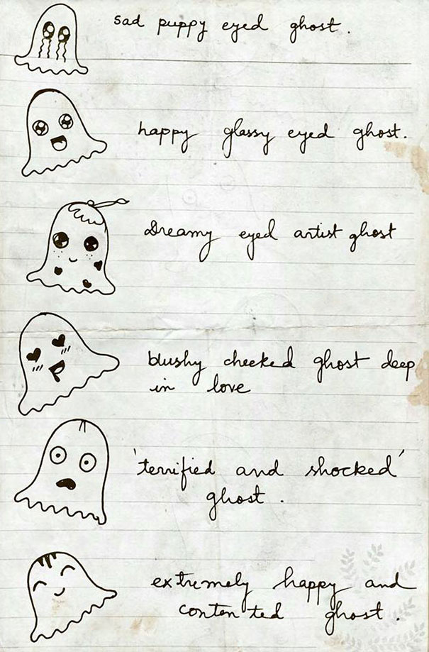 I Illustrated The Feelings Of Playful Ghosts In 7 Minutes