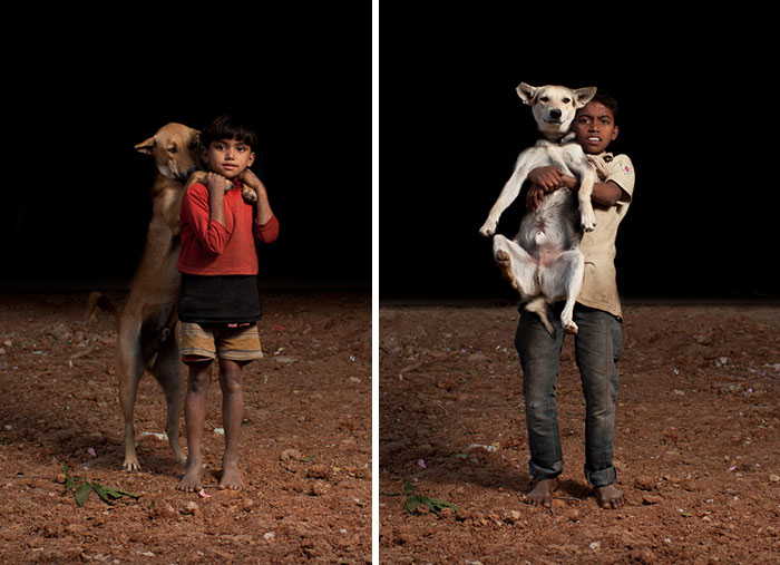 These 10 Orphan Boys Chose To Share The Little Food They Have With 10 Dogs They Adopted