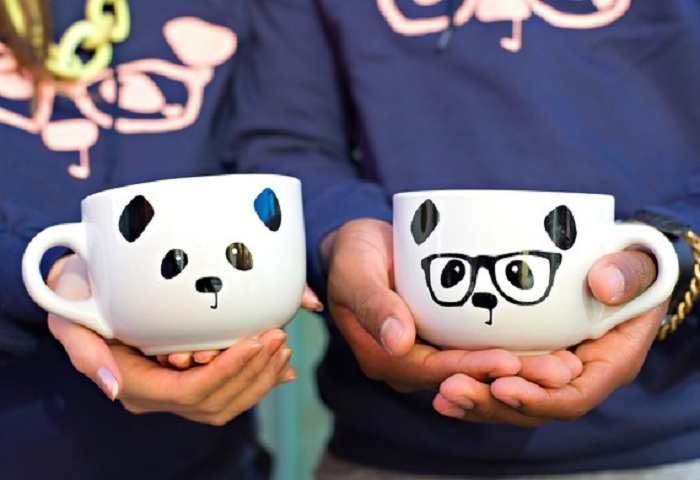 Nerdy Panda And His Friend Mug