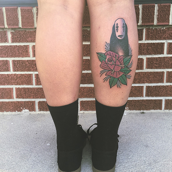 No-Face From Spirited Away Tattoo