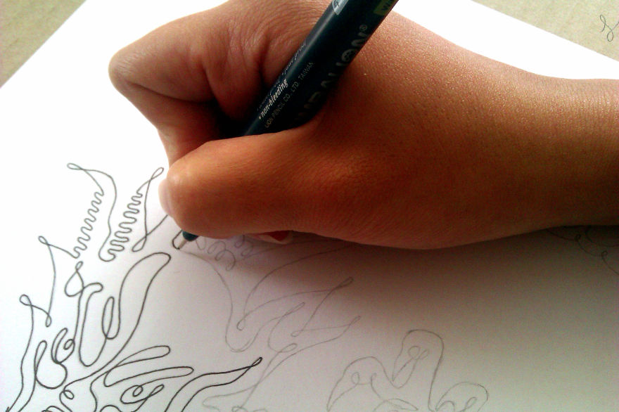 Amazing Dragon Illustration Using One Continuous Line