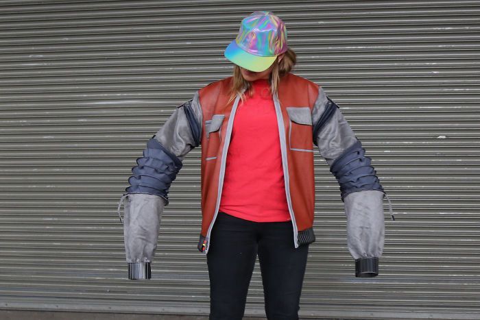 Today Is Back-To-The-Future Day So I Made A Marty Mcfly Jacket With Auto-Adjustable Sleeves
