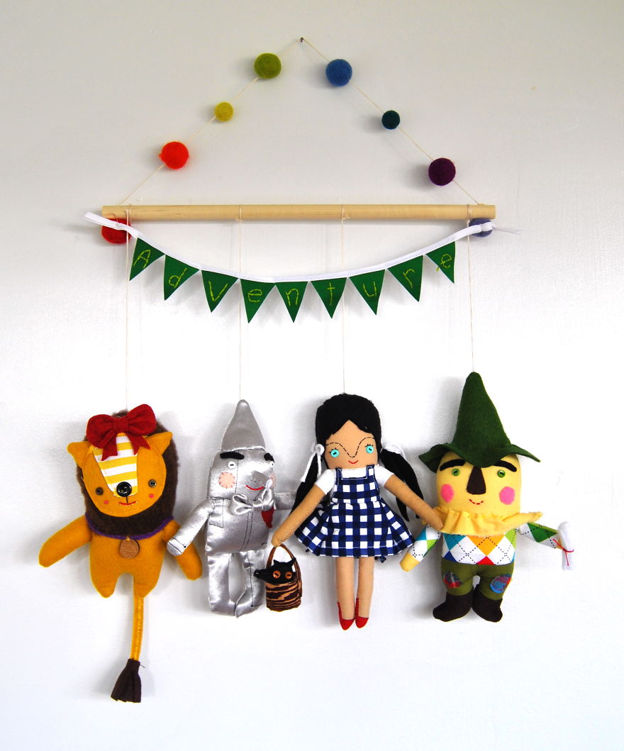 I Turn Storybook Characters Into Delightful Wall Hangings And Nursery Mobiles